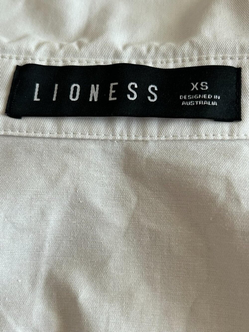 Lioness White Cropped Tie Front & Back Shirt XS - Picture 5 of 8